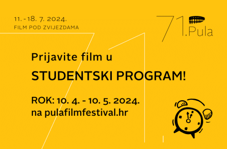 Otvorene prijave za Studentski program  71. Pulskog filmskog festivala