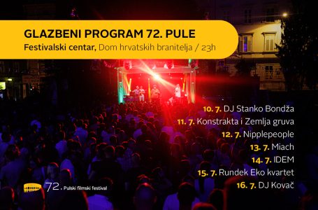 Evo koji će nas glazbenici zabavljati na 72. Pulskom filmskom festivalu