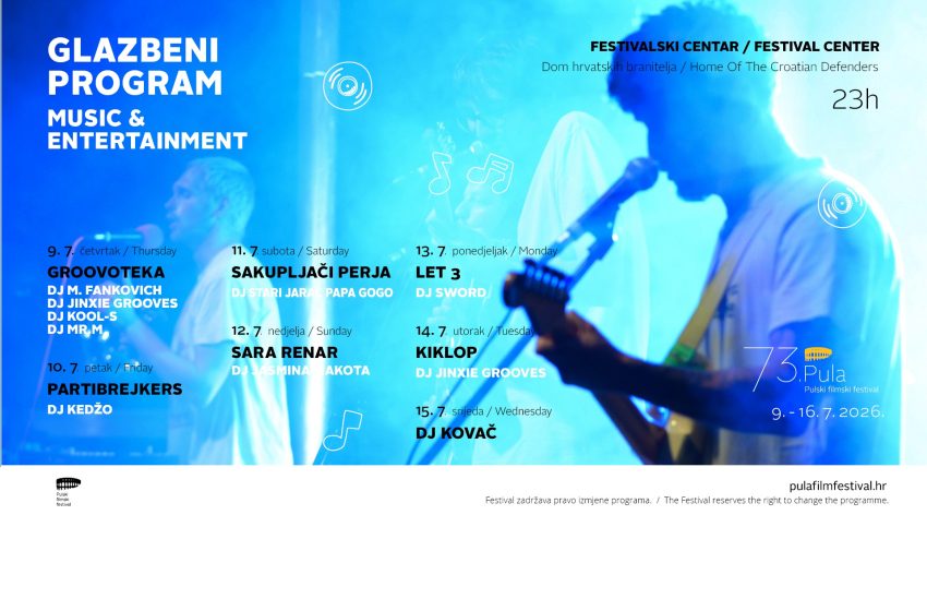  Pulski filmski festival svake večeri nudi sjajan glazbeni program u DHB-u